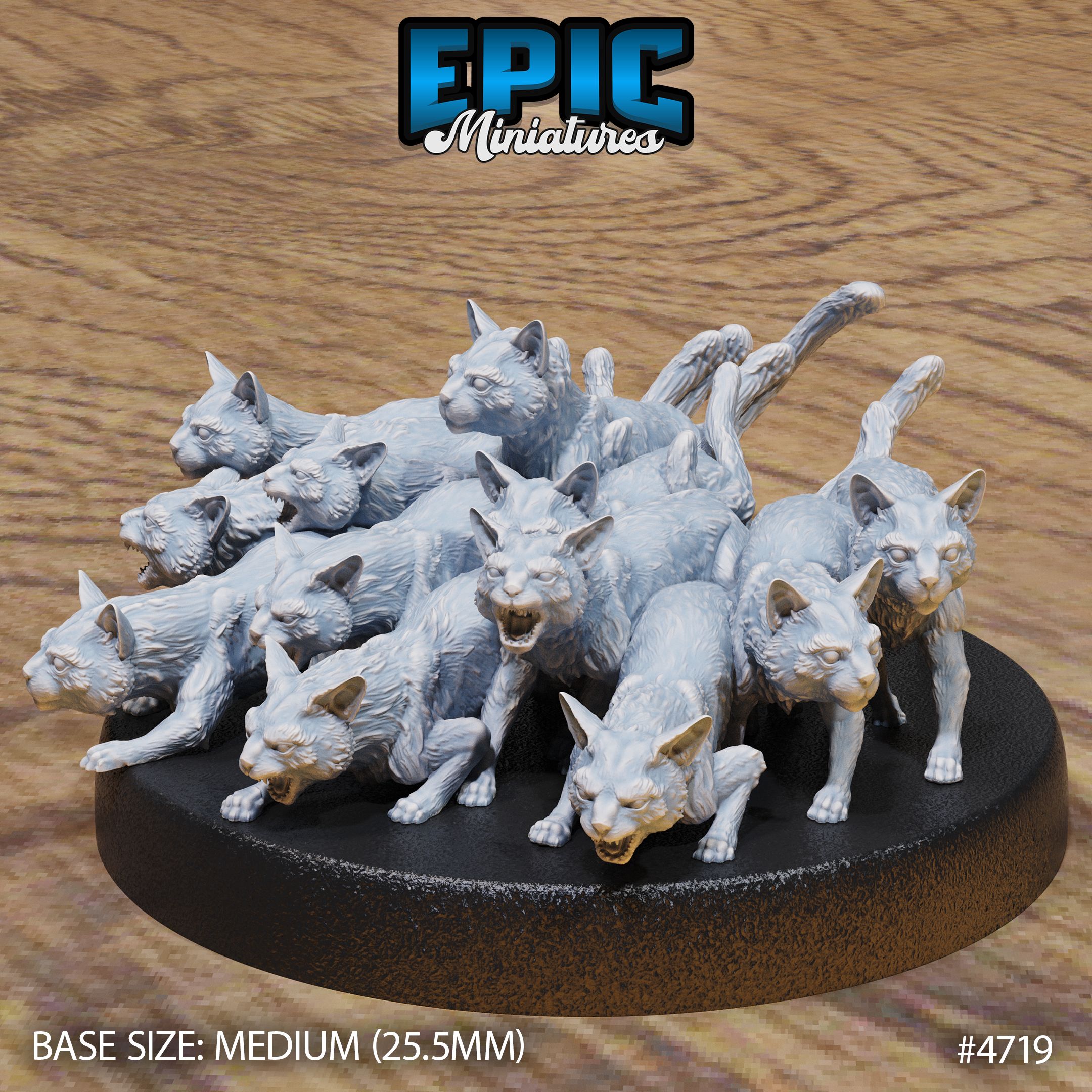 Cat Swarm Big / Feline Wild Animal / Claw Fighter / Forest Creature / Woodland Beast / Catfolk / Cute Kitten / Small Mammal / Pet Encounter